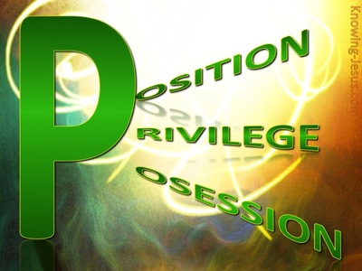 Position, Possessions, Privileges (devotional) (green)